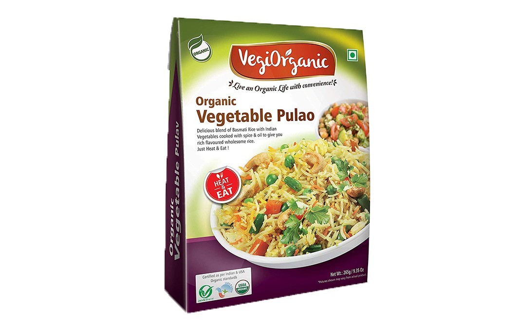 Vegiorganic Organic Vegetable Pulao    Pack  265 grams